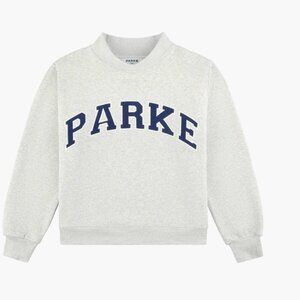 PARKE OG Varsity Mockneck Grey + Denim NWT
